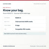 Riccar R25HC-6 charcoal hepa media bags, bag specification and identification graphic. Available at AceVacuums.