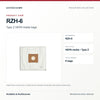 Riccar RZH-6 type z hepa media bags, unpackaged product view. Available at AceVacuums.