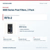 Riccar RF8-2 8000 Series Post Filters, 2 Pack identification guide with model and part checks. Available at Ace Vacuums.