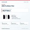 Riccar RCFT89-2 8900 Pre-Motor Filter identification guide with model and part checks. Available at Ace Vacuums.