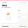 Riccar RWH-6 type w hepa media bags, unpackaged product view. Available at AceVacuums.