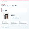 Riccar RF5D Brilliance Deluxe Filter Set identification guide with model and part checks. Available at Ace Vacuums.