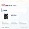 Riccar Prima Prima HEPA Media Filters identification guide with model and part checks. Available at Ace Vacuums.