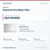 Riccar 3621905600 SupraLite Plus Motor Filter identification guide with model and part checks. Available at Ace Vacuums.