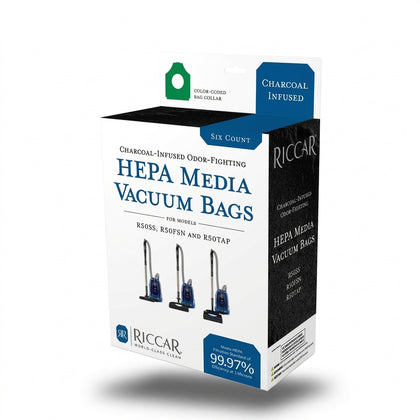 Riccar HEPA Charcoal Bags – Prima Canister 6-Pack #RCHC-6 available at Ace Vacuums