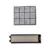 Pleated HEPA filter and square charcoal filter, reference RF27. Available at Ace Vacuums.