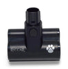 Black motorized upholstery tool with connector, reference R65TURBO. Available at Ace Vacuums.