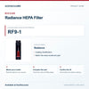 Riccar RF9-1 Radiance HEPA Filter identification guide with model and part checks. Available at Ace Vacuums.