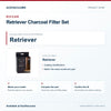 Riccar Retriever Retriever Charcoal Filter Set identification guide with model and part checks. Available at Ace Vacuums.
