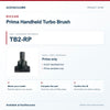 Riccar TB2-RP Prima Handheld Turbo Brush identification guide with model and part checks. Available at AceVacuums.