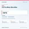 SEBO 1875 370 Pre-Motor Microfilter identification guide with model and part checks. Available at AceVacuums.