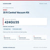 SEBO 424GU35 35 ft Central Vacuum Kit identification guide with model and part checks. Available at AceVacuums.