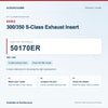 SEBO 50170ER 300/350 S-Class Exhaust Insert identification guide with model and part checks. Available at AceVacuums.