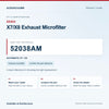 SEBO 52038AM X7/X8 Exhaust Microfilter identification guide with model and part checks. Available at AceVacuums.