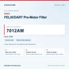 SEBO 7012AM FELIX/DART Pre-Motor Filter identification guide with model and part checks. Available at AceVacuums.