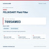 SEBO 7095AM03 FELIX/DART Plaid Filter identification guide with model and part checks. Available at AceVacuums.