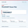 SEBO 7095AM37 FELIX/DART Roses Filter identification guide with model and part checks. Available at AceVacuums.