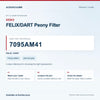 SEBO 7095AM41 FELIX/DART Peony Filter identification guide with model and part checks. Available at AceVacuums.