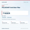 SEBO 7185ER FELIX/DART Anti-Odor Filter identification guide with model and part checks. Available at AceVacuums.