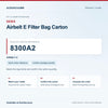 SEBO 8300A2 Airbelt E Filter Bag Carton identification guide with model and part checks. Available at AceVacuums.
