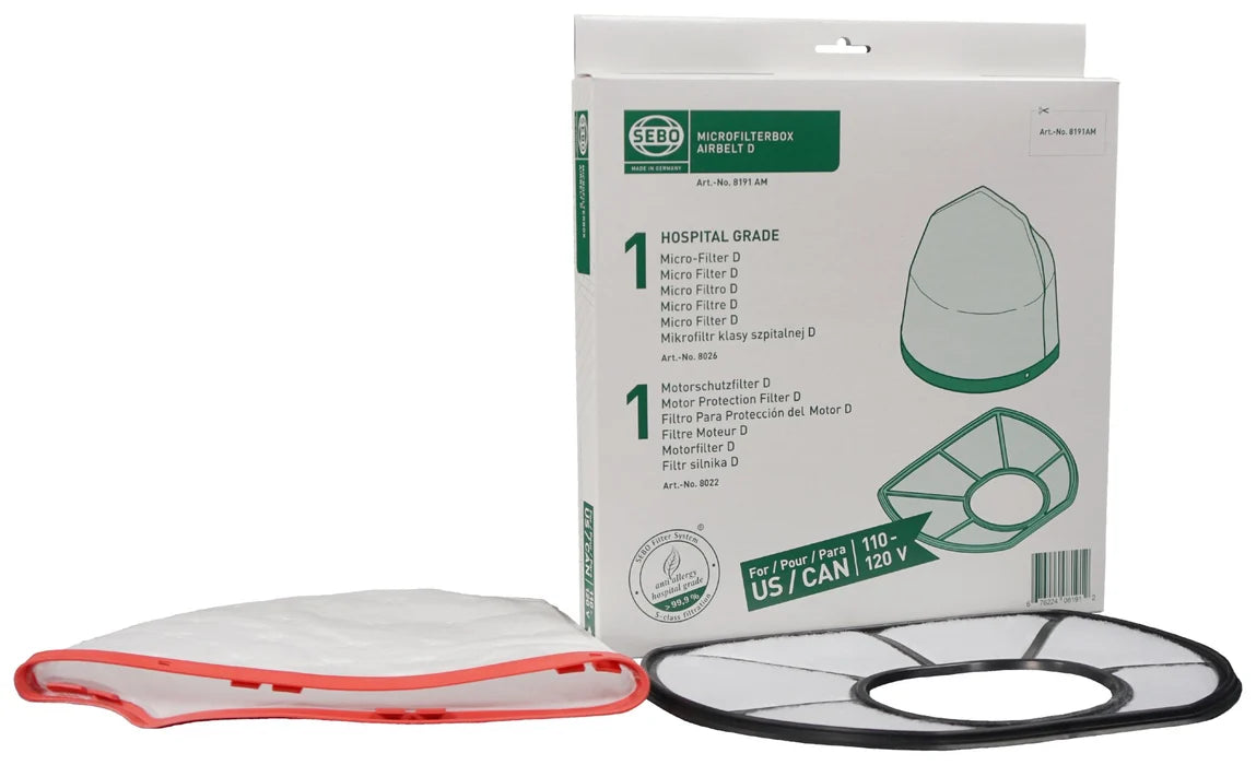 Sebo Filter Set D (1 Microfilter and 1 Exhaust Filter) #8191AM