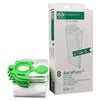 Sebo Filter Bag Box Felix and Dart (8 Bags with Caps) #7029AM – filter bags with green collars beside retail box