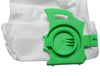 Sebo Filter Bag Box Felix and Dart (8 Bags with Caps) #7029AM – green bag collar and cap close-up