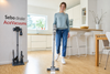 SEBO Balance A1 Cordless Vacuum – Dual Motor – Grey | #95010AM – cordless vacuum lifestyle graphic in kitchen