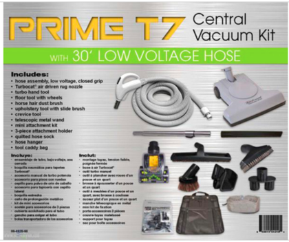 Titan Prime T7 Central Vacuum Kit 30ft Low Voltage – Part #06-4920-60 available at Ace Vacuums