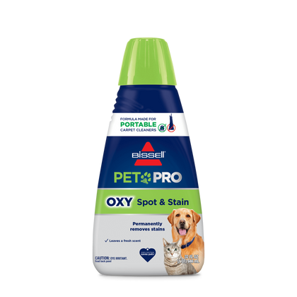 PET PRO OXY Spot & Stain Formula for Portable Carpet Cleaners