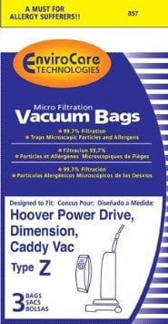 Hoover Z bags acevacuums