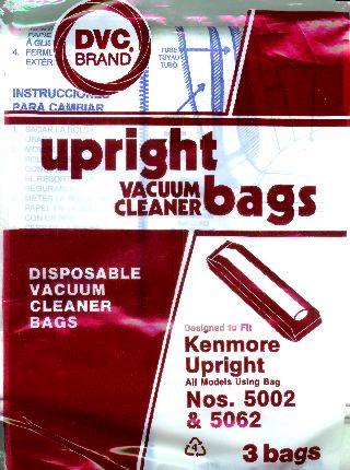 Kenmore Upright Vacuum Bags - 3Pk #5062-5002 available at Ace Vacuums