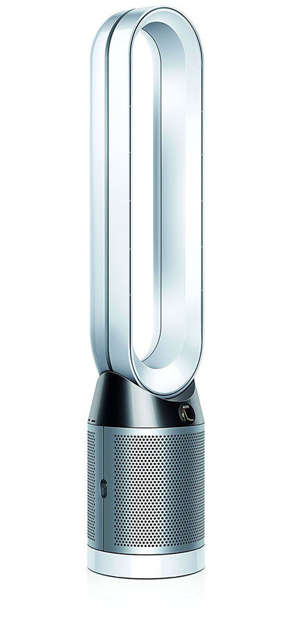 Dyson Pure Cool purifying tower fan TP04. Air Multiplier™ technology delivers over 77 gallons per second of smooth, yet powerful airflow – circulating purified air throughout the whole room.