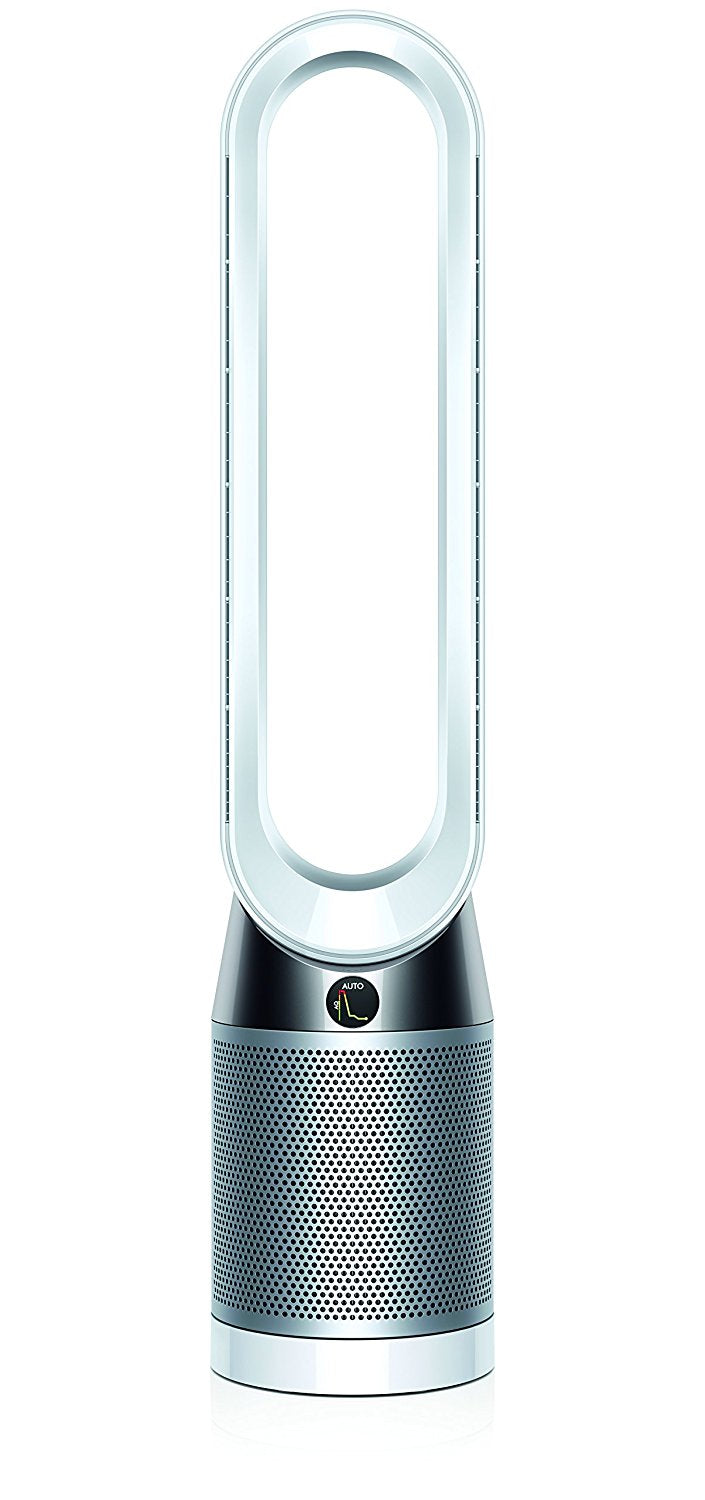 Dyson Pure Cool purifying tower fan TP04. Adjustable oscillation angle from 45° to 350°, to help project purified air around the whole room.