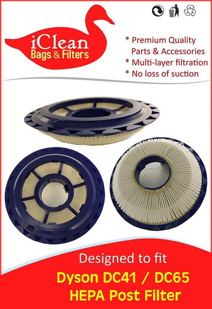 Dyson DC41 / DC65 HEPA Post Filter - (Qty) 2 By iClean Vacuums