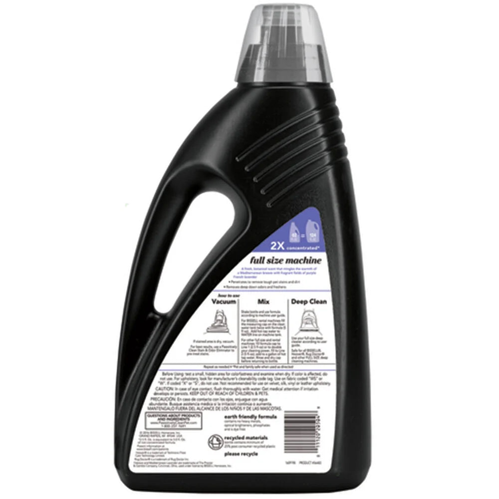 Bissell Deep Clean and Freshen 62 oz #56A83 – bottle rear label