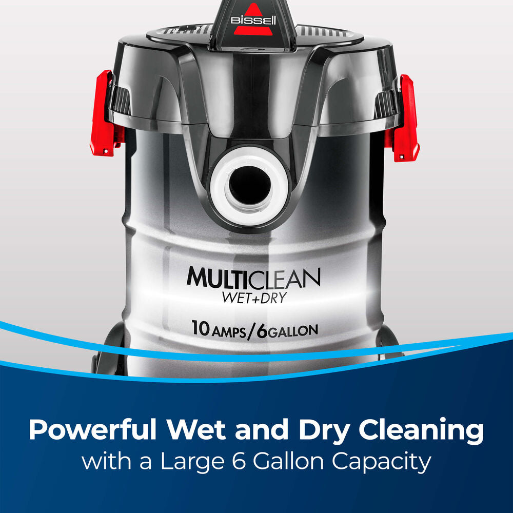 Bissell MultiClean Wet and Dry Auto Vacuum – 2035M – wet/dry vacuum tank capacity graphic