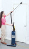 Powr-Flite PF14 Tools-On-Board Vacuum Model # PF14 – operator using the upright vacuum hose above a doorway