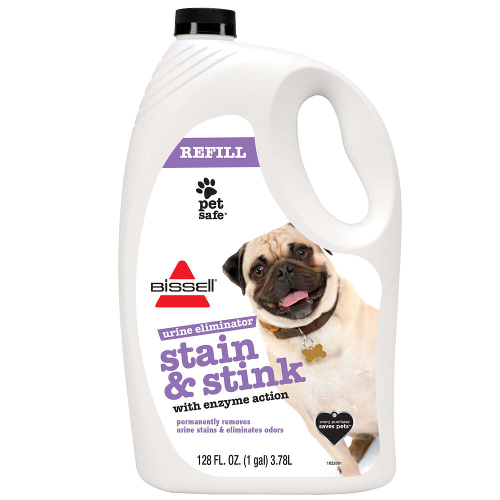 Pet Stain & Stink Remover with Enzyme Action for Carpet Gallon Refill (128 oz)