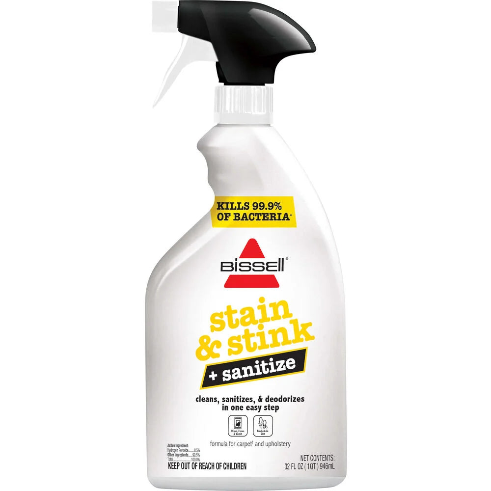 Bissell Pet Stain & Stink Remover + Sanitize 32 oz – #2995 available at Ace Vacuums