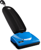 Riccar Cordless Lightweight SupraLite Vacuum Cleaner - R10CV.6 – blue floor head and black bag housing, angled close-up