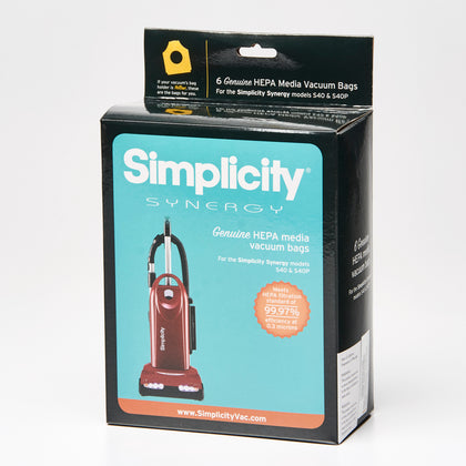 Simplicity Synergy S40 HEPA Vacuum Bags – 6-Pack Genuine Filters #SPH-6 available at Ace Vacuums