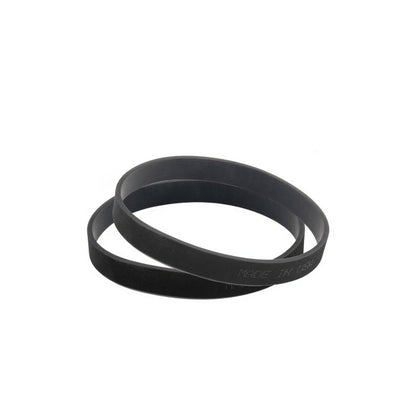 Two overlapping black SupraLite drive belts, reference ULW-B2. Available at Ace Vacuums.