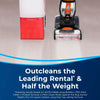 Bissell ProHeat 2X Revolution Pet Carpet Cleaner #1548 – carpet-cleaning performance comparison graphic