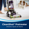 Bissell ProHeat 2X Revolution Pet Pro Carpet Cleaner #22837 – floor head spray pretreatment demonstration