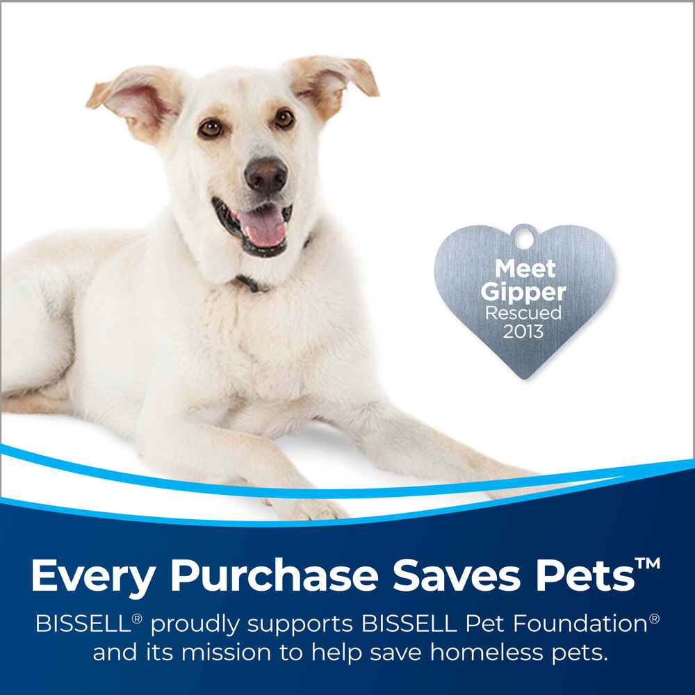 Bissell AirRam Cordless Vacuum – 1984 – pet adoption support graphic
