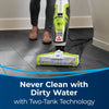 Bissell CrossWave All-in-One Multi-Surface Wet Dry Vac #1785A – two-tank separation graphic