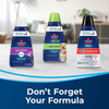 Bissell Little Green ProHeat Portable Carpet Cleaner #2513G – compatible cleaning formulas displayed