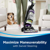 Bissell CleanView Swivel Rewind Pet Vacuum Cleaner – 22543 – swivel steering demonstration in living room