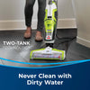 Bissell CrossWave Performance Exclusive Bundle #32389 – two-tank separation graphic